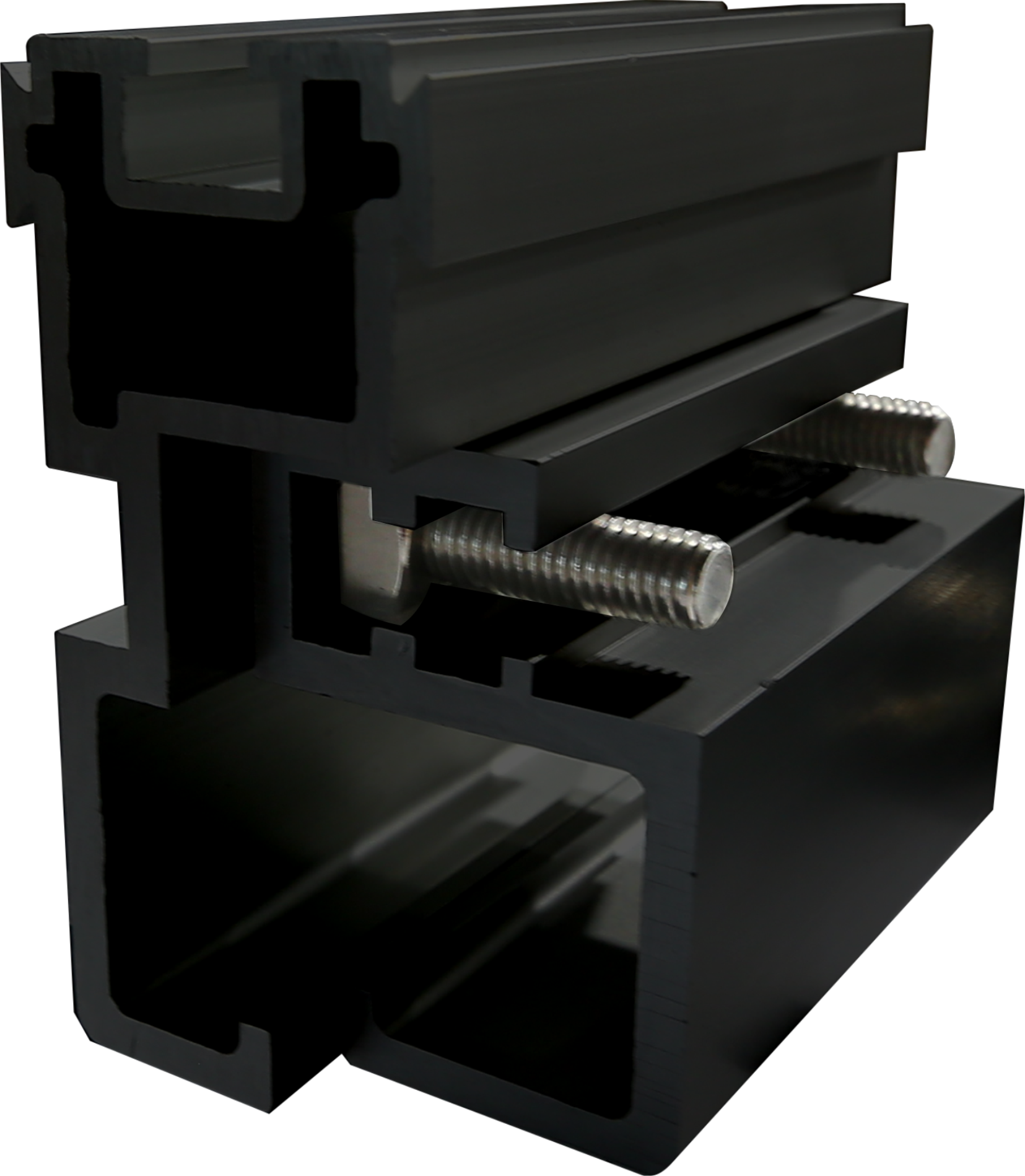 Supporto solare regolabile per tetti in lamiera grecata nero