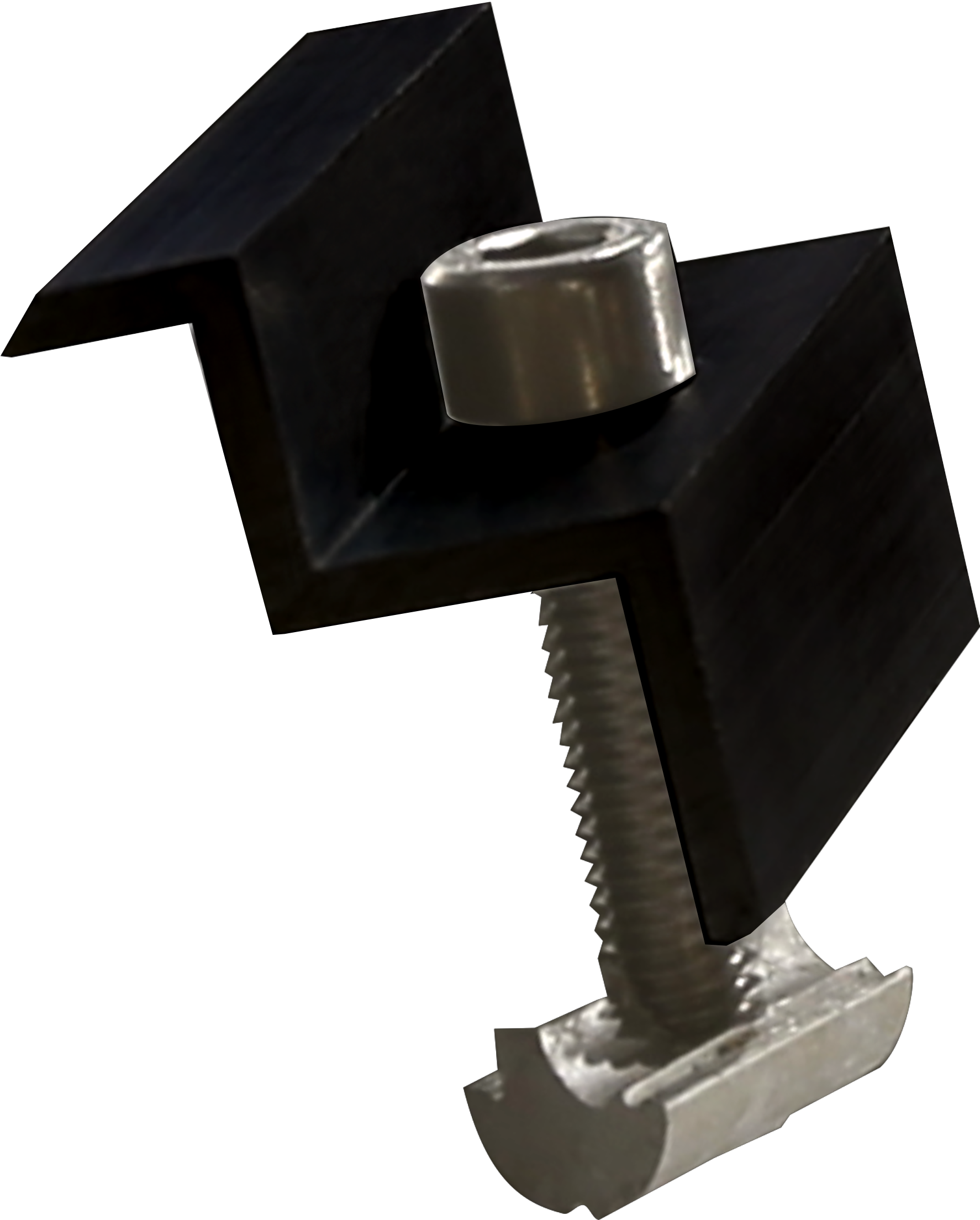 Morsetto terminale nero preassemblato con blocco scorrevole