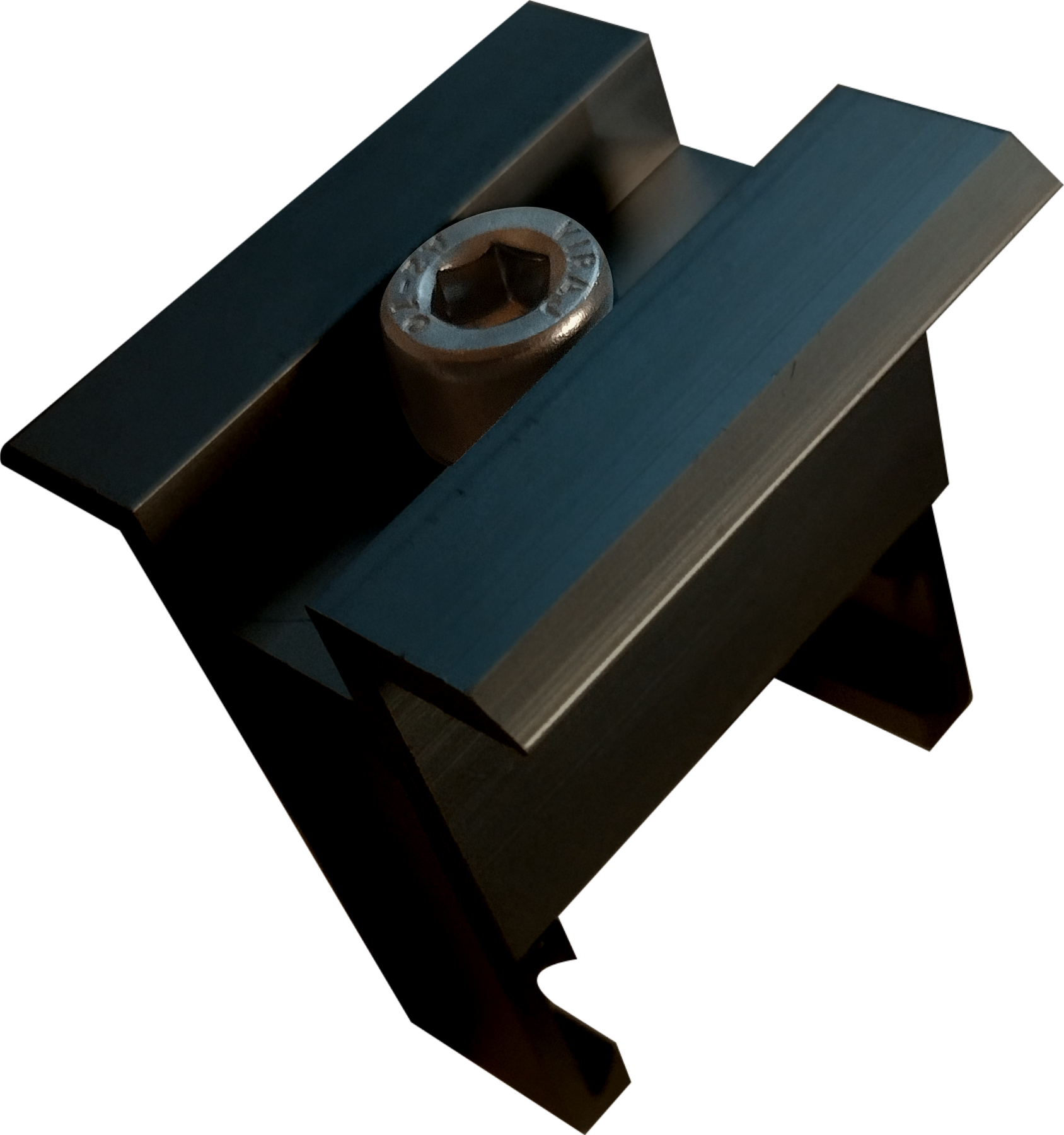 Morsetto regolabile per pannelli solari anodizzato nero