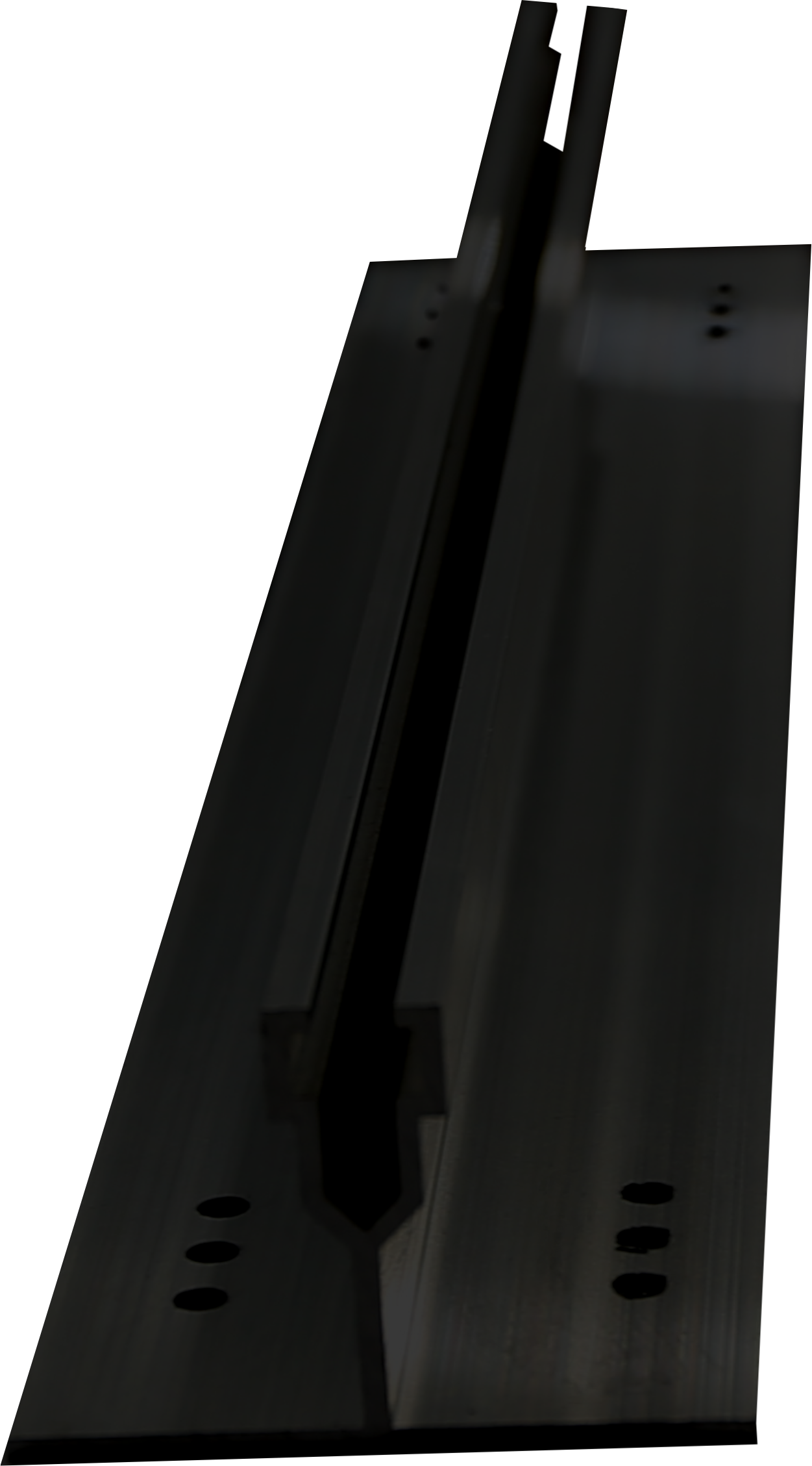 Binario nero in alluminio per montaggio fotovoltaico