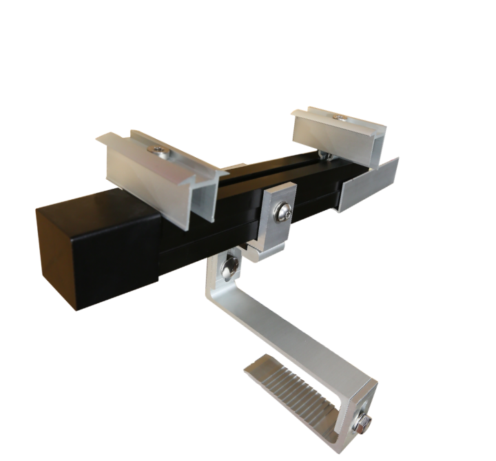 Gancio solare regolabile per tetti con tegole