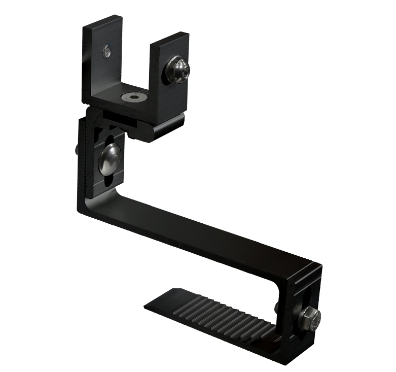 Supporto nero per montaggio fotovoltaico
